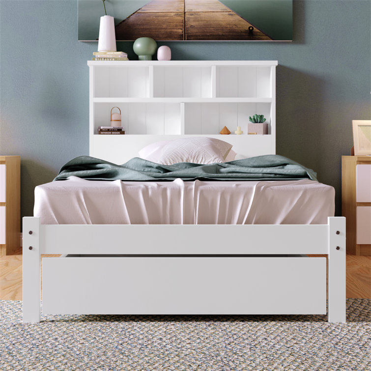 Full size bookcase bed outlet frame